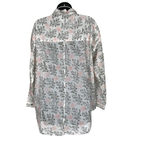 Anthropologie Floral Pattern With Embroidery Button Down Shirt Size S - Picture 5 of 7